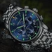 Carnival Men's Tritium Luminous Watch Automatic Mechanical Tourbillon Date Blue Dial Skeleton Watch