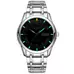 Men Luminous Tritium Automatic Mechanical Watch Blue Light Week days Silver Black Dial Watches