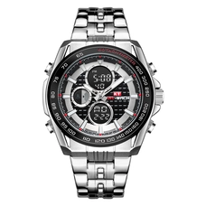 KAT-WACH KT1810 Chronograph Stainless Steel Watches Men 50M Waterproof Quartz Watch Gents Luxury Casual Business Watch For Men