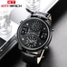 KAT-WACH KT720 men's watches Chronograph Analog Quartz Watch Date Luminous Hands Waterproof Silicone Rubber Strapt watch for men