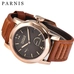 Parnis Mechanical Watches Men Automatic 43mm Luxury Watch Gold Case Waterpoof Power Reserve Wristwatch Relogio Masculino 2018
