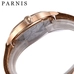 Parnis 44mm Black Dial Mechanical Hand Winding Men's Watches Gold Case Hand Wind Men's Wrist Watch Top Luxury Brand 2019 Clock