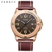 PARNIS Top Luxury Brand 2019 44mm Black Case Mechanical Automatic Men's Leather Watch Strap Luminous Calendar Men Watches Clock