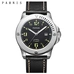PARNIS Top Luxury Brand 2019 44mm Black Case Mechanical Automatic Men's Leather Watch Strap Luminous Calendar Men Watches Clock
