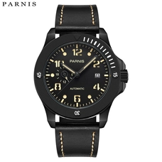 2017 New Arrival Parnis 44mm Brand Luxury Mechanical Watches for Men Automatic Movement Mechanical-Watches Men Gift