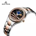 Reef Tiger Luxury Fashion Watches for Women Rose Gold Tone Tone Case Moon Sun Quartz Watch RGA1524