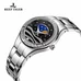 Reef Tiger Luxury Fashion Watches for Women Rose Gold Tone Tone Case Moon Sun Quartz Watch RGA1524