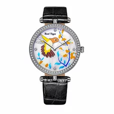 Reef Tiger Fashion Womens Watches Diamonds Stainless Steel Watch Quartz Analog Watches RGA1562