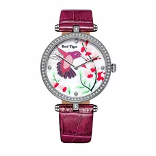 Reef Tiger Fashion Womens Watches Diamonds Stainless Steel Watch Quartz Analog Watches RGA1562