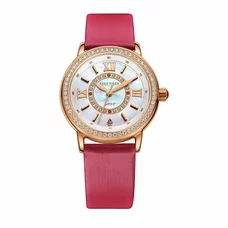 Reef Tiger Fashion Watches for Women White MOP Dial Rose Gold Watches Diamonds Quartz Watch RGA1563