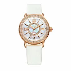 Reef Tiger Fashion Watches for Women White MOP Dial Rose Gold Watches Diamonds Quartz Watch RGA1563