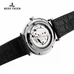 Reef Tiger Casual Watches for Men Small Seconds Leather Strap Steel Case Automatic Watches RGA161
