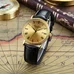 Reef Tiger Designer Dress Watches for Men Yellow Gold Case Leather Strap Date Automatic Watch RGA163