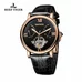 Reef Tiger Men's Tourbillon Watch Date Day Rose Gold Alligator Strap Automatic Watches RGA191