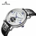 Reef Tiger Men's Tourbillon Watch Date Day Steel Alligator Strap Luminous Watches RGA191