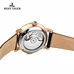 Reef Tiger Casual Automatic Watches for Men Rose Gold Leather Strap Tourbillon Watches RGA192