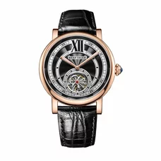 Reef Tiger Casual Automatic Watches for Men Rose Gold Leather Strap Tourbillon Watches RGA192