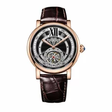 Reef Tiger Casual Automatic Watches for Men Rose Gold Leather Strap Tourbillon Watches RGA192