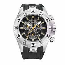 Reef Tiger Mens Sport Watch with Chronograph Date Steel Super Luminous Quartz Watches RGA303