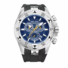 Reef Tiger Mens Sport Watch with Chronograph Date Steel Super Luminous Quartz Watches RGA303