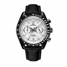 Reef Tiger Mens Sport Watch with Chronograph Nylon Strap Luminous Analog Quartz Watches RGA3033