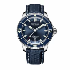 Reef Tiger Super Luminous Dive Watches Mens Nylon Strap Automatic Watches with Date RGA3035 