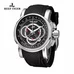 Reef Tiger Mens Chronograph Sport Steel Black Dial Rubber Strap Quartz Watches RGA3063