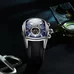 Reef Tiger Luminous Sport Watch for Men Tourbillon Analog Automatic Watches Rubber Strap RGA3069