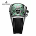 Reef Tiger Luminous Sport Watch for Men Tourbillon Analog Automatic Watches Rubber Strap RGA3069