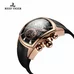 Reef Tiger Sport Watches for Men Rose Gold Tone Tourbillon Automatic Watch Rubber Strap RGA3069