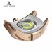 Reef Tiger Sport Watches for Men Rose Gold Tone Tourbillon Automatic Watch Rubber Strap RGA3069