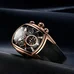 Reef Tiger Sport Watches for Men Rose Gold Tone Tourbillon Automatic Watch Rubber Strap RGA3069