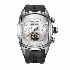 Reef Tiger Luminous Sport Watch for Men Tourbillon Analog Automatic Watches Rubber Strap RGA3069