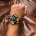 Reef Tiger Military Watches for Men Leather Strap Sport Watch Complicated Automatic Watches RGA3503
