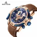 Reef Tiger Military Watches for Men Stainless Steel Blue Dial Watch Sport Automatic Watches RGA3503