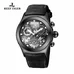 Reef Tiger Chronograph Sport Watch with Date Black Steel Skeleton Dial Luminous Watches RGA792