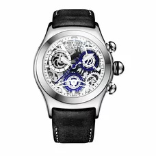 Reef Tiger Skeleton Sport Watches Mens Stainless Steel Luminous Watches with Date RGA792