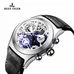 Reef Tiger Skeleton Sport Watches Mens Stainless Steel Luminous Watches with Date RGA792