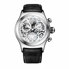 Reef Tiger Skeleton Sport Watches Mens Stainless Steel Luminous Watches with Date RGA792