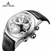 Reef Tiger Skeleton Sport Watches Mens Stainless Steel Luminous Watches with Date RGA792