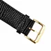 Reef Tiger Couple Watches for Women Ultra Thin Yellow Gold Black Dial Leather Strap Watch RGA820