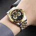 Reef Tiger Casual Mens Watch with Moonphase Date Calendar Yellow Gold Steel Black Dial Watches RGA830