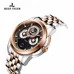 Reef Tiger Casual Watches For Business Men Rose Gold Tone Black Dial Quartz Wrist Watch RGA830