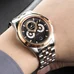 Reef Tiger Casual Watches For Business Men Rose Gold Tone Black Dial Quartz Wrist Watch RGA830