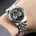 Reef Tiger Casual Mens Watch with Moonphase Date Calendar 316L Steel Black Dial Watches RGA830