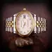 REGINALD Unisex Elegant Crystal Roman Dial with Gold Gear Bezel Women Men Waterproof Analog Quartz Watch RE-188-DZWT
