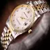 REGINALD Unisex Elegant Crystal Roman Dial with Gold Gear Bezel Women Men Waterproof Analog Quartz Watch RE-188-DZWT