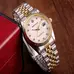 REGINALD Unisex Elegant Crystal Roman Dial with Gold Gear Bezel Women Men Waterproof Analog Quartz Watch RE-188-DZWT