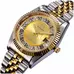 REGINALD Fashion Unisex Watch Luminous Hands Sapphire Gold Stainless Steel Quartz Diamond Dial Watches RE-188-HZGD