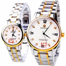 REGINALD Luxury Quartz Sports Stainless Steel Dress Casual Rhinestone Calendar Business Analog Men WristWatches RE-802WHGD